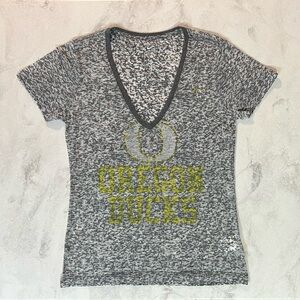 Nike Oregon Ducks Burnout Deep V-Neck Tee Size Large